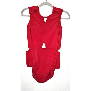 Mouillé Swimwear Womens One Piece Swimsuit 10 Red Cut Out Sleeveless Sexy Italy